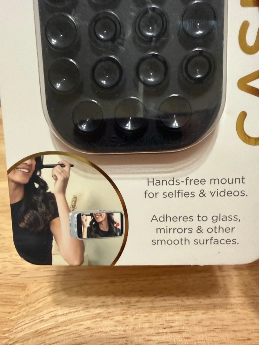 case-mate Black Suction Phone Mount with Adhesive Backing